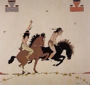 Quincy Tahoma Two Riders china oil painting reproduction